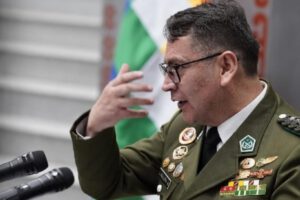 El comandante general de la Policía Boliviana, Jhonny Aguilera