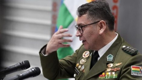 El comandante general de la Policía Boliviana, Jhonny Aguilera