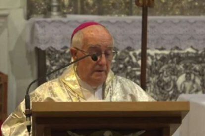 Monseñor Braulio Sáez durante la homilía dominical