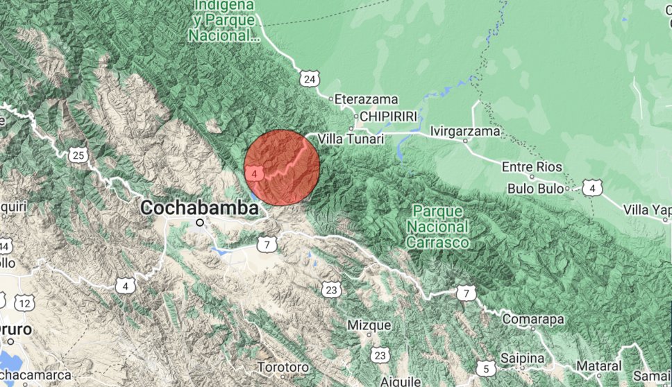 Sismo en Cochabamba registrado por el Observatorio San Calixto