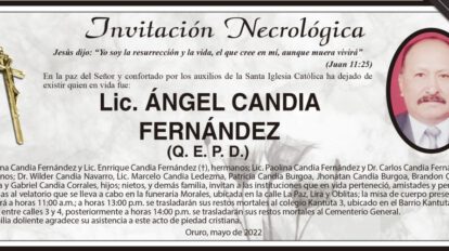 Lic. Ángel Candia Fernández Q. E. P. D.