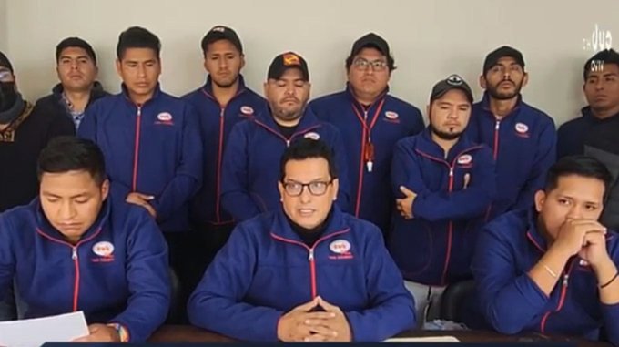 Max Mendoza y el Consejo Nacional de dirigentes de la Confederación Universitaria Boliviana
