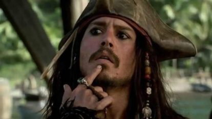 Johnny Depp como Jack Sparrow en Piratas del Caribe