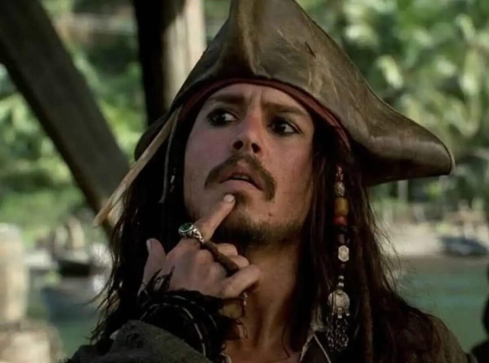 Johnny Depp como Jack Sparrow en Piratas del Caribe