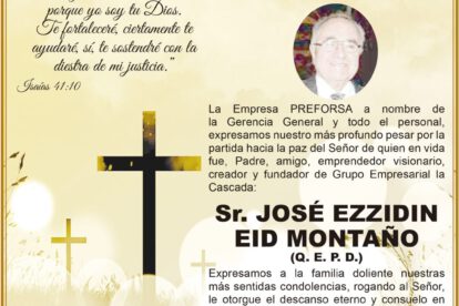 Necrológico de José Ezzidin Eid Montaño