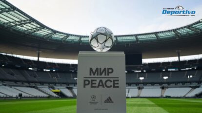 Balón final Champions League con mensaje de paz