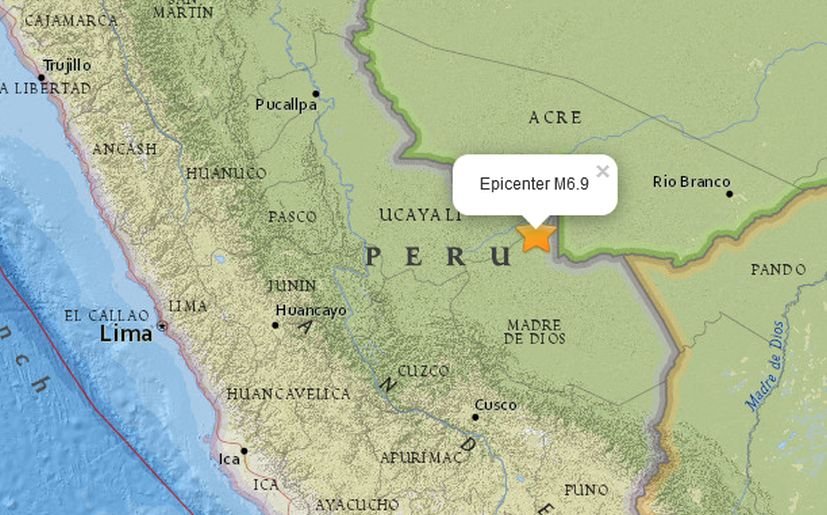 Sismo en Perú afecta a Bolivia, Brasil y Chile