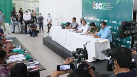 Camacho reunión San Julián para resolver conflicto de bloqueo