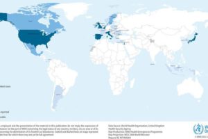 Mapa de casos de hepatitis aguda en niños en el mundo