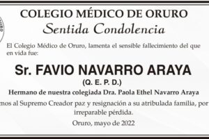 Fallecimiento de Favio Navarro Araya
