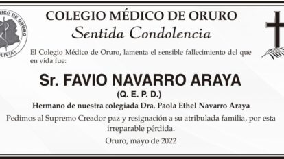 Fallecimiento de Favio Navarro Araya
