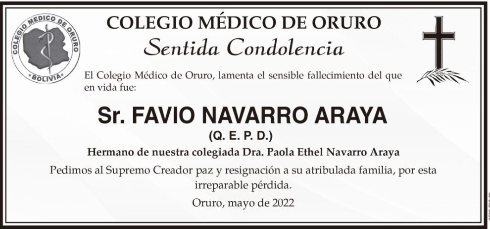 Fallecimiento de Favio Navarro Araya