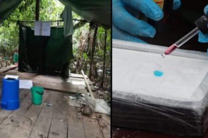 Laboratorio de droga hallado en el Parque Nacional Isiboro Sécure