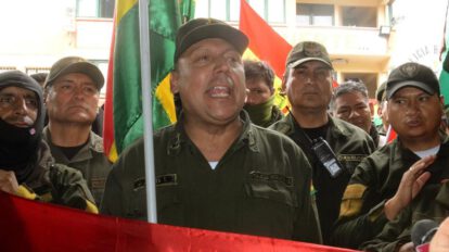 Jaime Zurita durante el motín policial