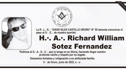 Obituario de Richard William Sotez Fernandez