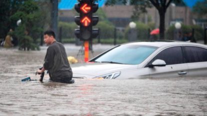 Fuertes lluvias en China causan inundaciones y desplazados
