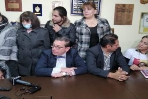 Defensa legal de Jeanine Añez en conferencia de prensa