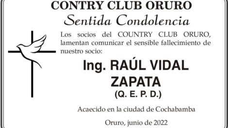 Ing. Raúl Vidal Zapata Q. E. P. D.