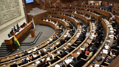 Sesión en la Asamblea Legislativa Plurinacional sobre Controlador General del Estado