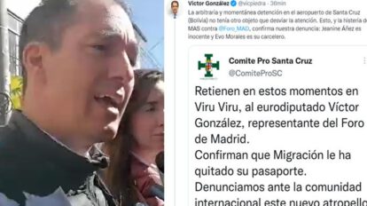 Detención eurodiputado Víctor González en Viru Viru