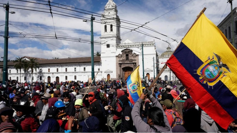 Protestas en Ecuador sobre el uso excesivo de la fuerza