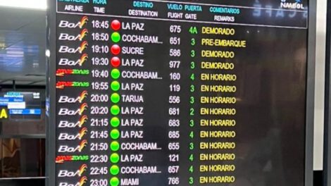 BoA retrasos vuelos en el aeropuerto de Viru Viru