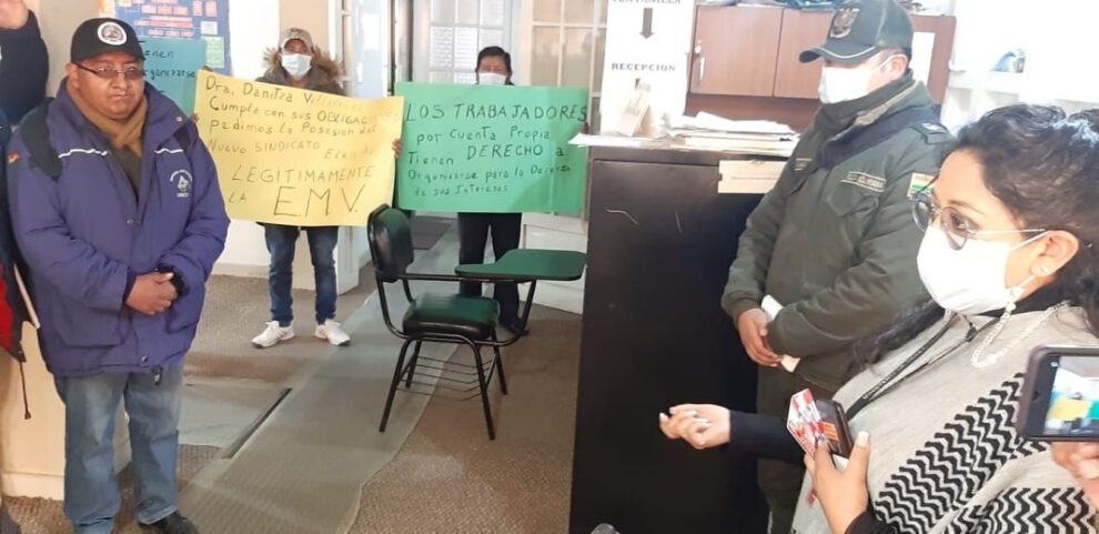Nuevos dirigentes de Vinto logran atención de Jefatura de Trabajo