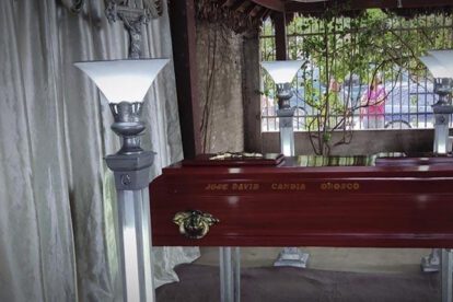 Velatorio de David Candia, voluntario del Gacip asesinado en Porongo