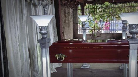 Velatorio de David Candia, voluntario del Gacip asesinado en Porongo