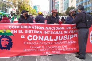 Protestas de jubilados en La Paz