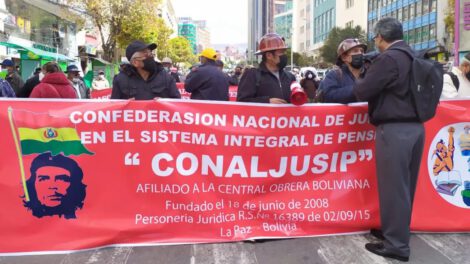 Protestas de jubilados en La Paz
