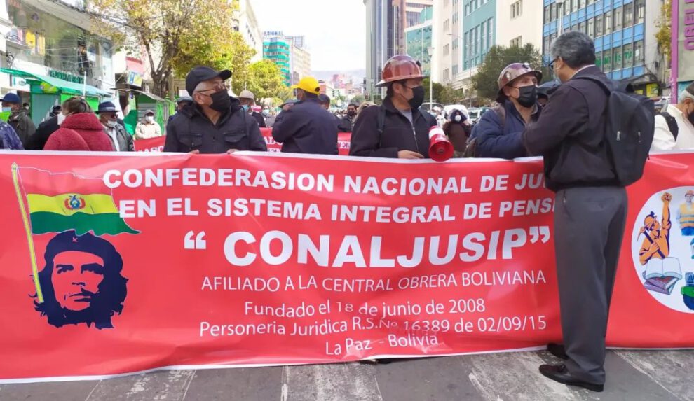 Protestas de jubilados en La Paz