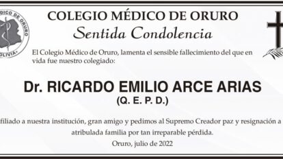 Dr. Ricardo Emilio Arce Arias Q. E. P. D.