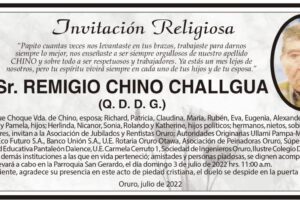 Obituario de Remigio Chino Challgua