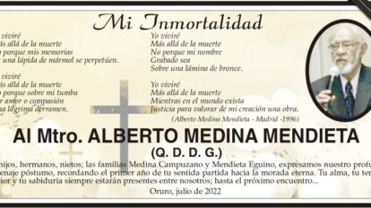 Homenaje póstumo a Al Mtro. Alberto Medina Mendieta