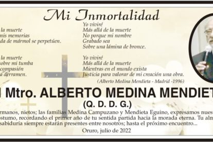 Homenaje póstumo a Al Mtro. Alberto Medina Mendieta