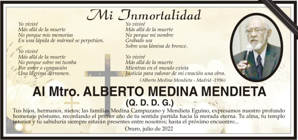 Homenaje póstumo a Al Mtro. Alberto Medina Mendieta