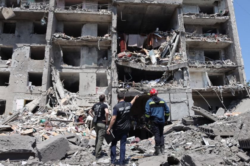 Ataque con misiles en Ucrania en Sergiyvka