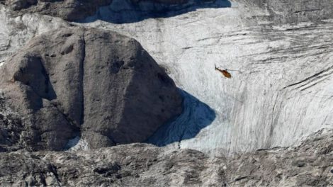 Desprendimiento de glaciar en Italia