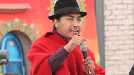 Leonidas Iza, líder indígena de Ecuador