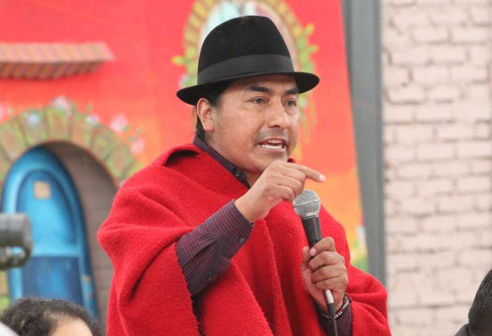 Leonidas Iza, líder indígena de Ecuador
