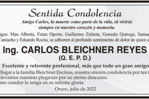 Ing. Carlos Bleichner Reyes Q. E. P. D.