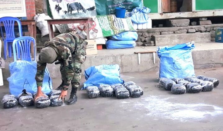 Marihuana camuflada en bolsas de yute encontradas en Tarija