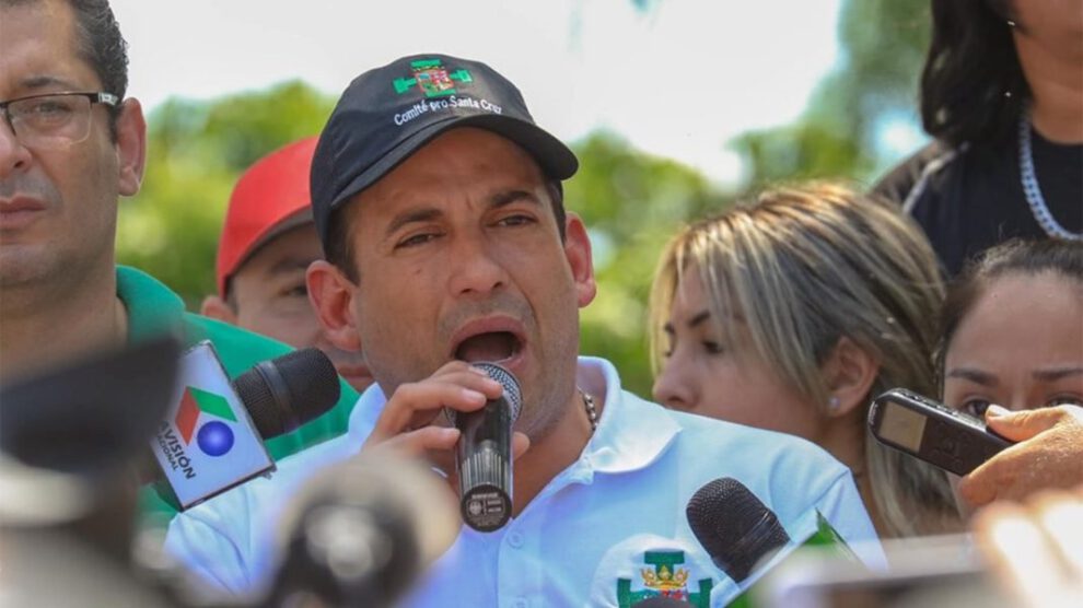 Luis Fernando Camacho durante las protestas de 2019