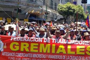 Movilizaciones gremiales en Bolivia