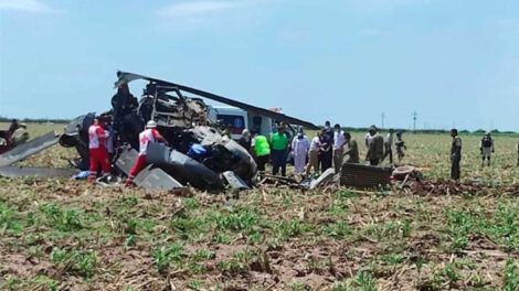 Accidente de helicóptero en Sinaloa