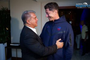 Robert Lewandowski se vistió de azulgrana