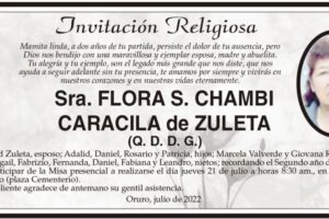 Obituarios de Flora S. Chambi Caracila