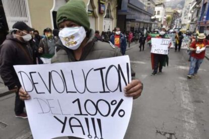 Ahorros de los bolivianos en el discurso político del Gobierno