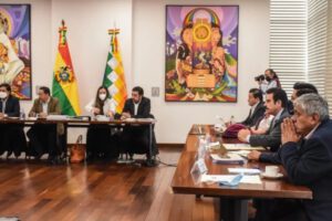 Reunión de Arce con alcaldes sobre el Censo Nacional